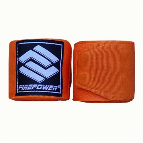 Бинты боксерские эластичные Firepower FPHW5 4.5м Оранжевые