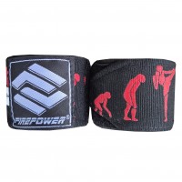 Бинты боксерские эластичные Firepower FPHW7 4м Fighter Black