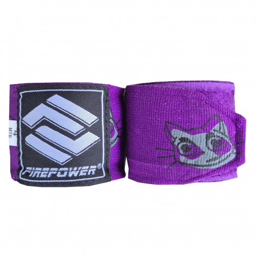 Бинты боксерские эластичные Firepower FPHW7 4м Purple Cat