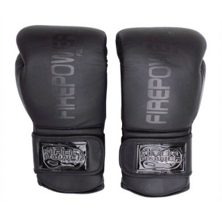 Боксерские перчатки FirePower FPBG4 (12oz) Черные матовые