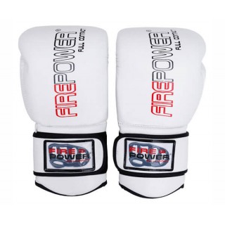Боксерские перчатки FirePower FPBG4 (12oz) Белые
