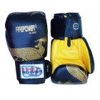 Боксерские перчатки FirePower FPBG8 (16oz) Черные с желтым