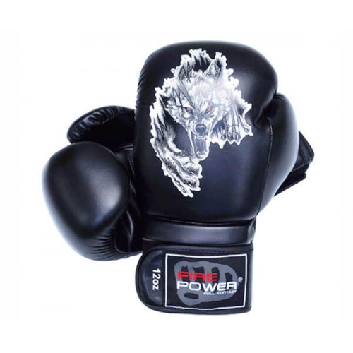 Боксерские перчатки FirePower FPBGA5 Wolf (14oz) Черные