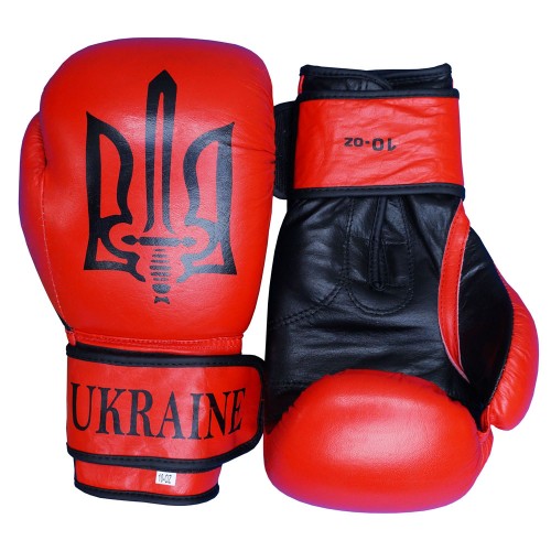 Боксерские перчатки FirePower Ukraine CL (10oz) Красные
