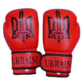 Боксерские перчатки FirePower Ukraine CL (10oz) Красные