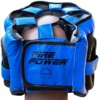 Боксерский шлем с бампером FirePower FPHG6 Черный с синим