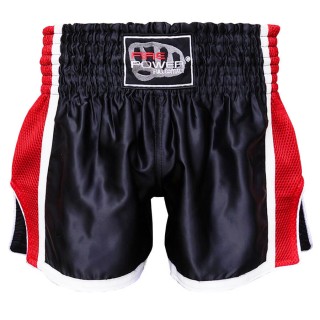 Шорты для тайского бокса FirePower ST-16 (L) Черные с красным