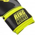 Боксерские перчатки Ringhorns Charger Черные с салатовым (10 oz)