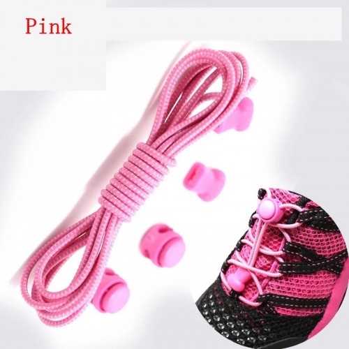 Шнурки (быстрые, ленивые) эластичные круглые , 100см/3мм, пара Firepower Розовые