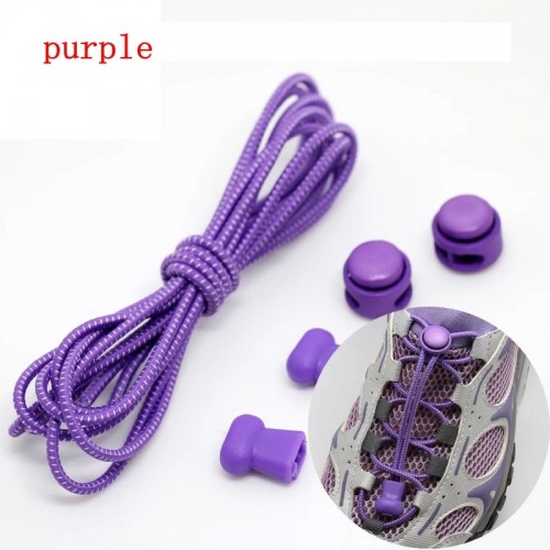Шнурки (быстрые, ленивые) эластичные круглые , 100см/3мм, пара Firepower Фиолетовые