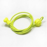 Шнурки  (быстрые, ленивые) эластичные круглые со светоотражающей нитью ,100см/3мм, пара Firepower Ярко-желтые