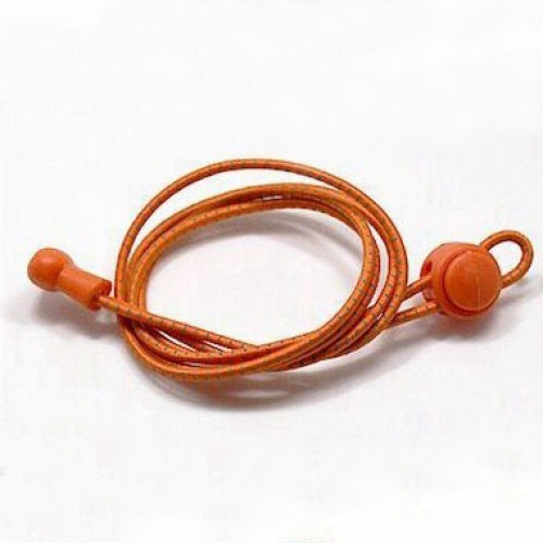 Шнурки  (быстрые, ленивые) эластичные круглые со светоотражающей нитью ,100см/3мм, пара Firepower Оранжевые