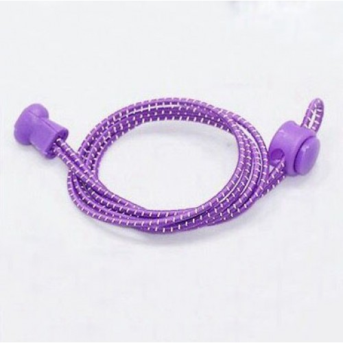 Шнурки  (быстрые, ленивые) эластичные круглые со светоотражающей нитью ,100см/3мм, пара Firepower Фиолетовые