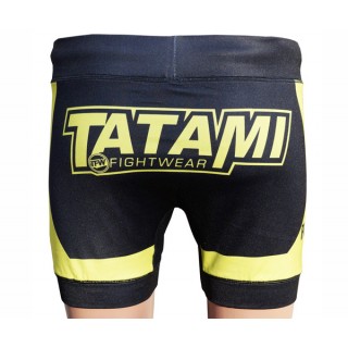 Шорты компрессионные Tatami Fihtwear Flex Vale Tudo (S) Черные с желтым