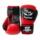 Боксерские перчатки Thai Professional BG7 (12oz) Черные с красным