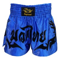 Шорты для тайского бокса Thai Professional S13 (L) Синие с черным