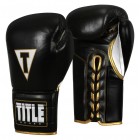 Боксерские перчатки TITLE Boxeo Mexican Leather Lace Training Quatro (14oz) Черные