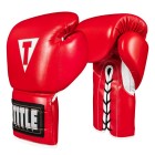 Боксерские перчатки TITLE Boxeo Mexican Leather Lace Training Gloves Tres (16oz) Красные