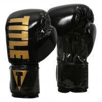 Боксерські рукавички TITLE Boxing Inferno Intensity Elastic Training (18oz) Чорні