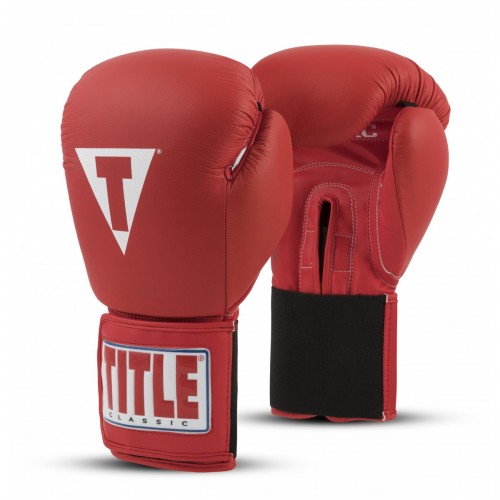 Боксерские перчатки TITLE Classic Originals Leather Training Gloves Elastic 2.0 (18oz) Красные
