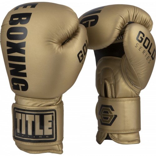 Боксерские перчатки TITLE Gold Series Select Training (18oz) Золотистые