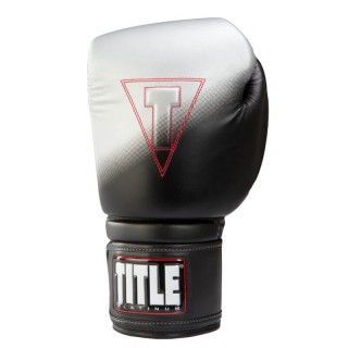Боксерские перчатки TITLE Boxing Platinum Power Bag (16oz) Черные с серым