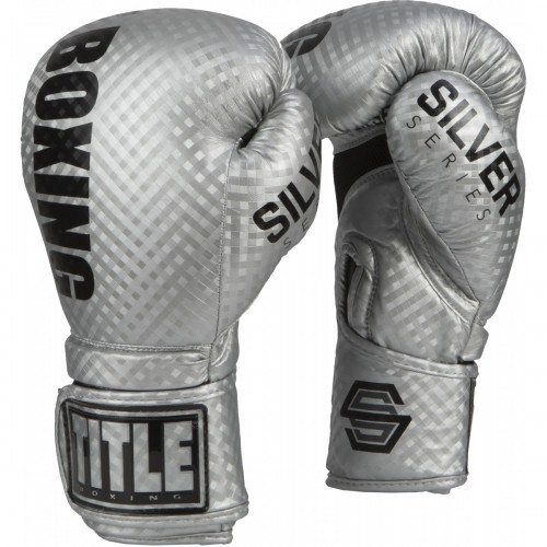 Боксерские перчатки TITLE Boxing Silver Series Stimulate (16oz) Серые