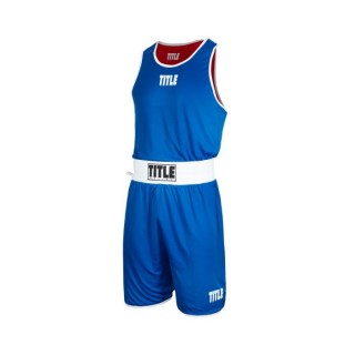 Форма для боксу TITLE Reversible Aerovent Elite Amateur Boxing Set Двостороння Синя / Червона (L)