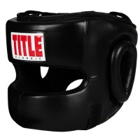 Боксерский шлем с бампером TITLE Classic Face Protector 2.0 (Youth) Черный