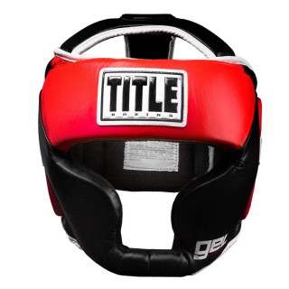 Боксерский шлем TITLE GEL E-Series Full Coverage (L/XL) Черный с красным и белым