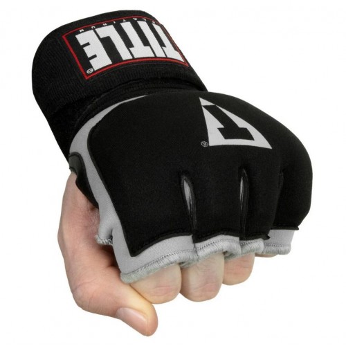Бинт-перчатки Гелевые TITLE Boxing Platinum Prime Gel Fist Wraps (L) Черные с красным