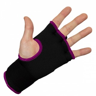 Бинт-перчатки TITLE Boxing Attack Nitro Speed Wraps Черные с фиолетовым (M)