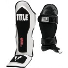 Защита голени и стопы (Щитки) TITLE GEL Elite Pro Shin & Instep Guards (M) Белая с черным