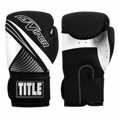 Боксерские перчатки Viper by TITLE Boxing Strike Select Bag  2.0 (16oz) Черные с белым