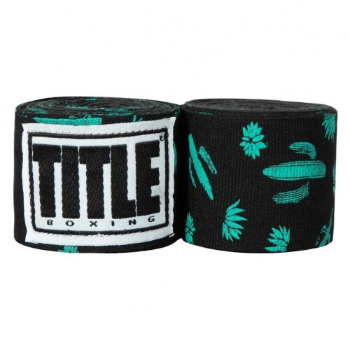 Бинты боксерские эластичные TITLE Boxing Print Mexican Stile Cactus 4.5м
