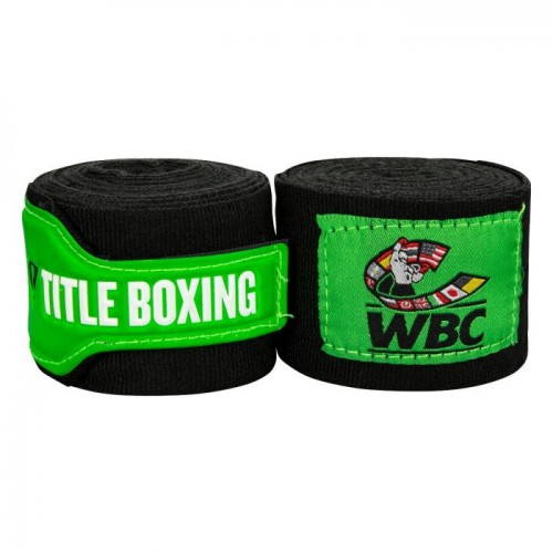 Бинты боксерские эластичные TITLE Boxing WBC 4,5м Черные