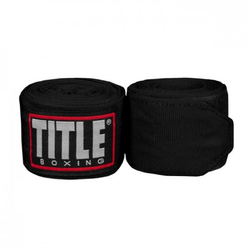 Бинты боксерские эластичные TITLE Boxing Fight Back Semi-Elastic 4,5м Черные