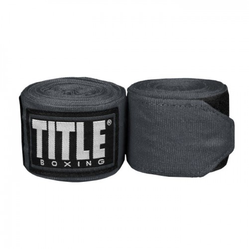 Бинты боксерские эластичные TITLE Boxing Fight Back Semi-Elastic 4,5м Сірі