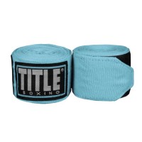 Бинты боксерские эластичные TITLE Boxing Fight Back Semi-Elastic 4,5м Блакитні