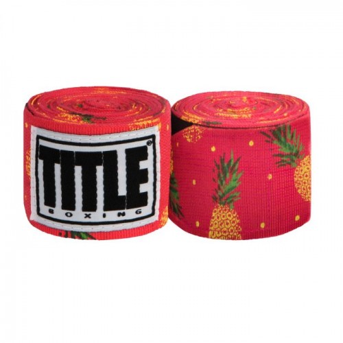 Бинты боксерские эластичные TITLE Boxing Print Mexican Pineapple 4.5м