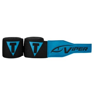 Бинты боксерские эластичные TITLE VIPER Coil 4,5м Черные с Синим
