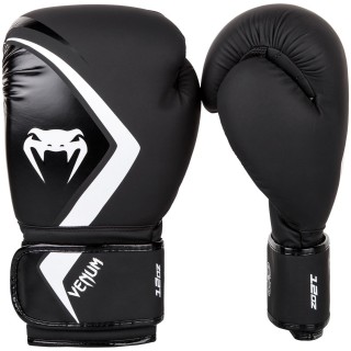 Боксерские перчатки Venum Original Contender 2.0 (10oz) Черные с серым и белым
