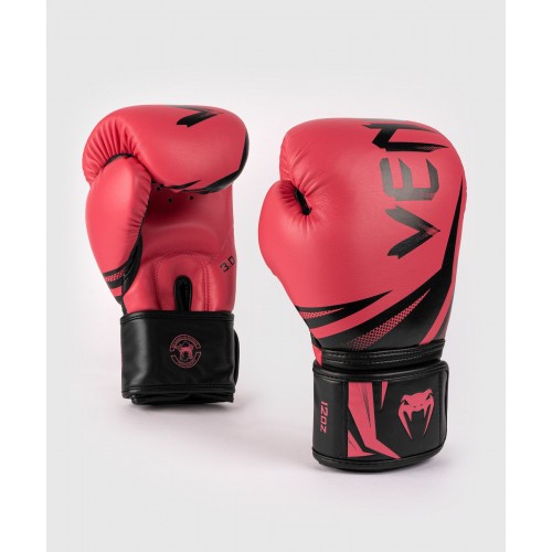 Боксерские перчатки Venum Original Challenger 3.0 (16oz) Черные з рожевим