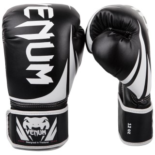 Боксерские перчатки Venum Original Challenger 2.0 (10oz) Черные с белым