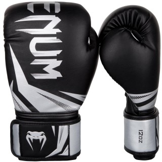 Боксерские перчатки Venum Original Challenger 3.0 (16oz) Черные с серебристым
