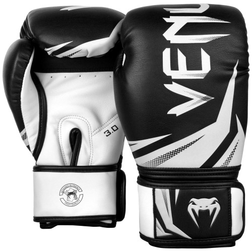 Боксерские перчатки Venum Original Challenger 3.0 (16oz) Черные с белым