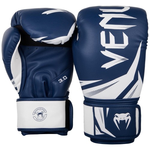 Боксерские перчатки Venum Original Challenger 3.0 (16oz) Темно-синие с белым