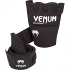 Бинт-перчатки Гелевые VENUM Kontact Gel Glowe Wraps Черные с белым