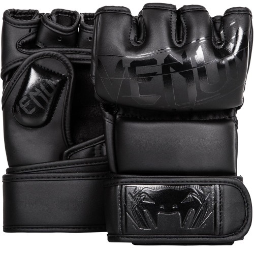 Перчатки MMA Venum Undisputed 2.0 (L/XL) Черные матовые